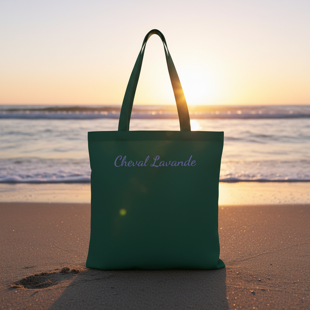 Green tote - beach