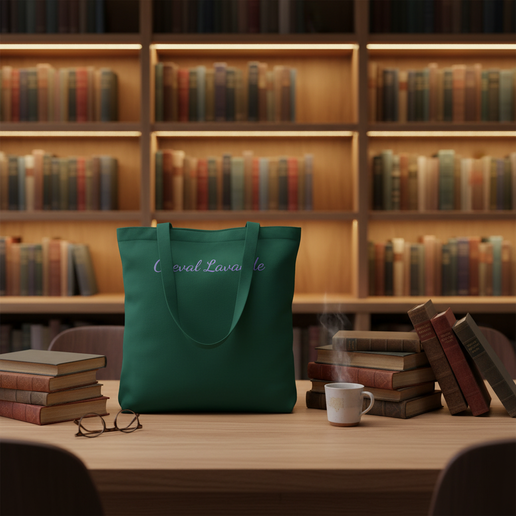 Green tote - library