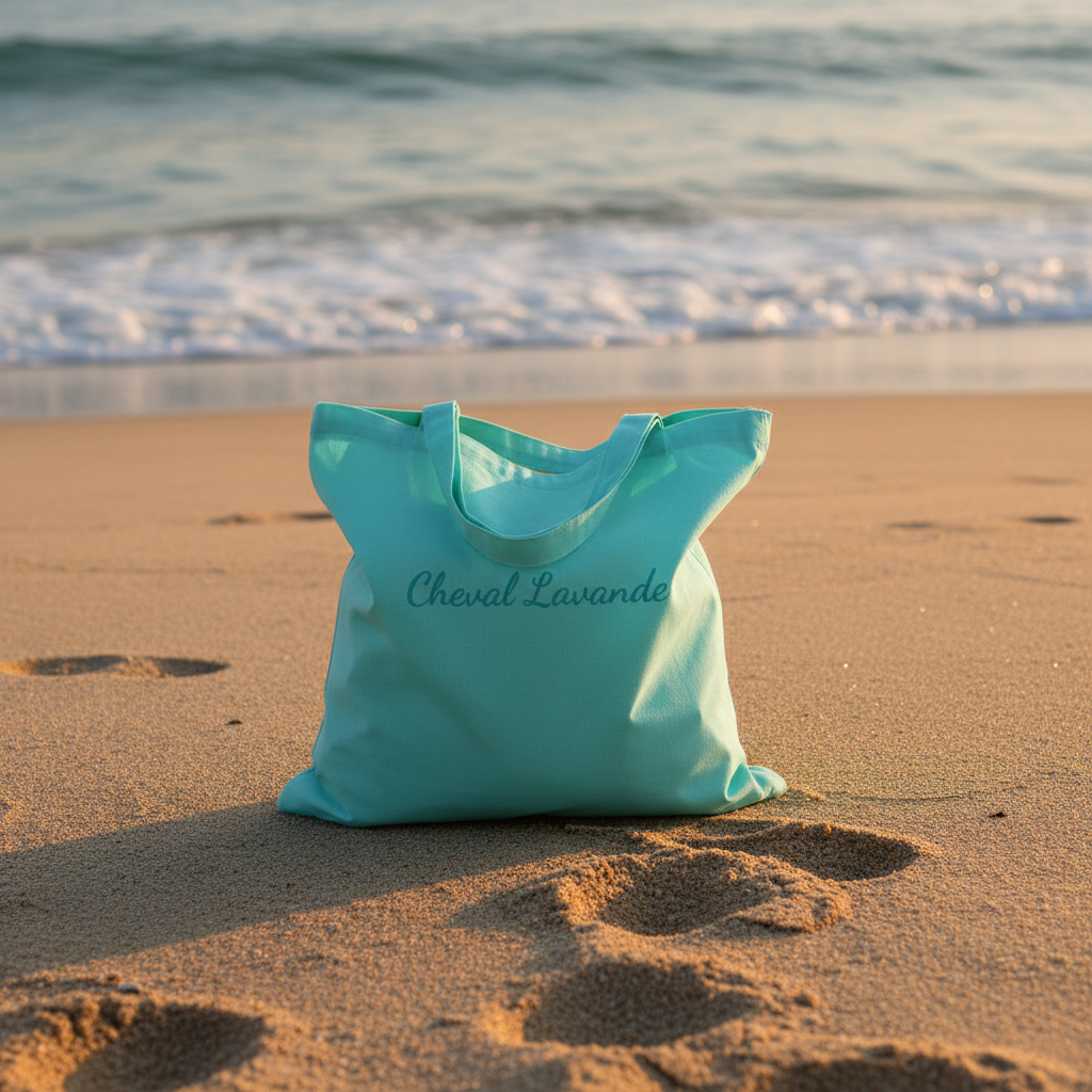 Mint tote - beach